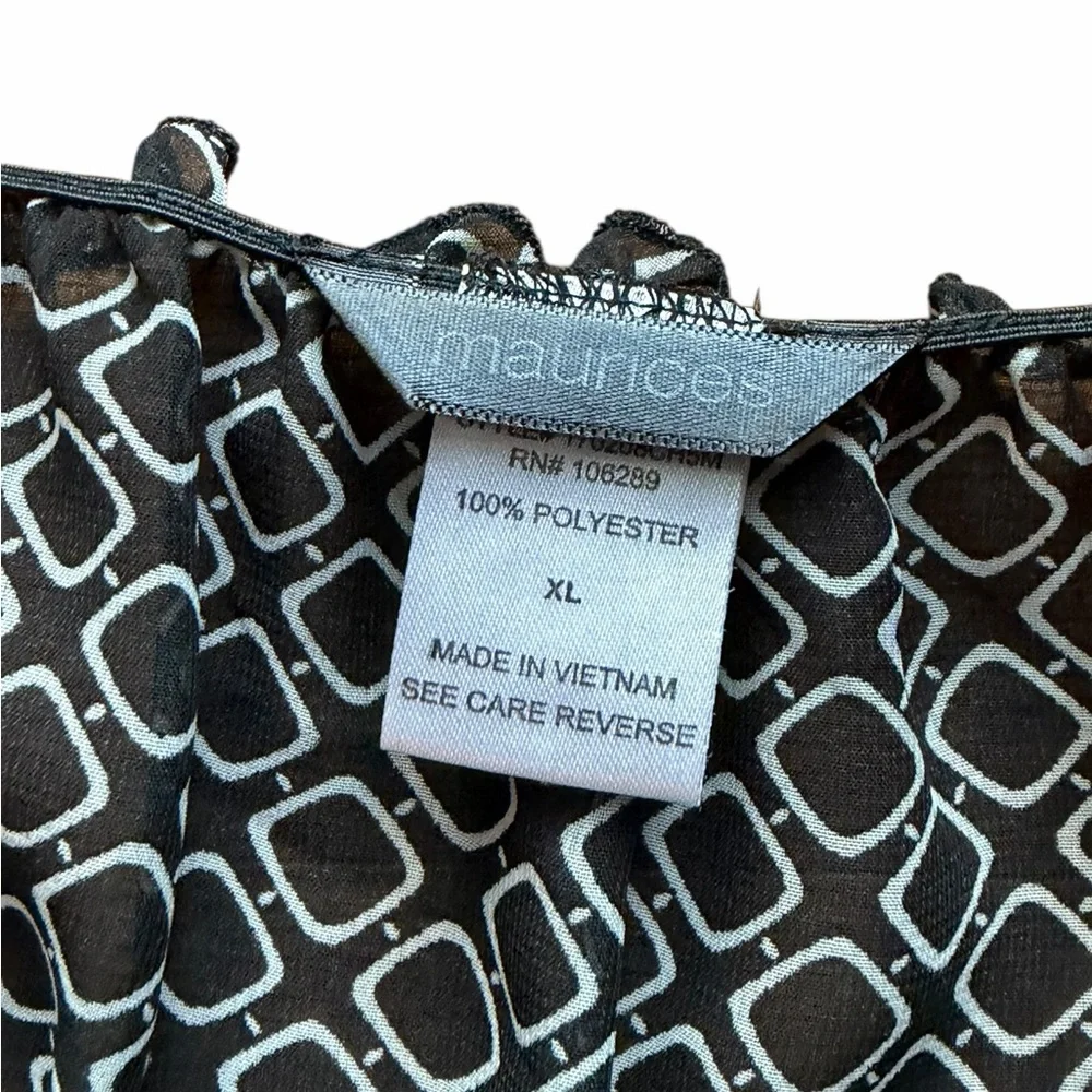 Maurices Black Geometric Blouse - Picture 5 of 5